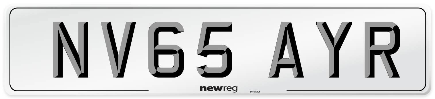 NV65 AYR Number Plate from New Reg